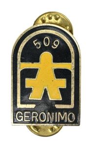 US Army 509th Airborne Infantry Regiment DUI Unit Crest Pin