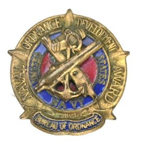US Naval Ordnance Development Award