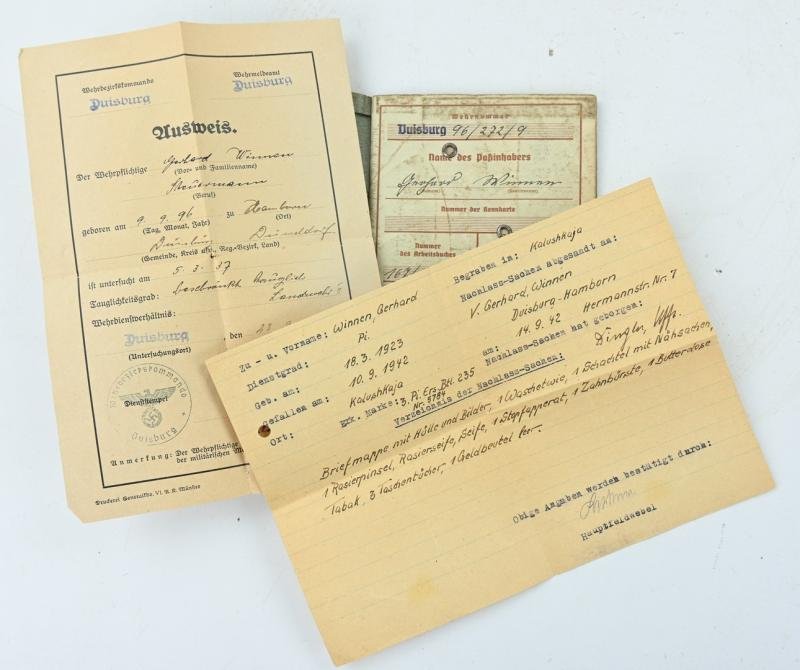 German WH Wehrpass KIA Pioneer Gerhard Winner — image 3