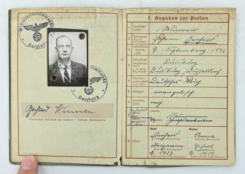 German WH Wehrpass KIA Pioneer Gerhard Winner — image 4