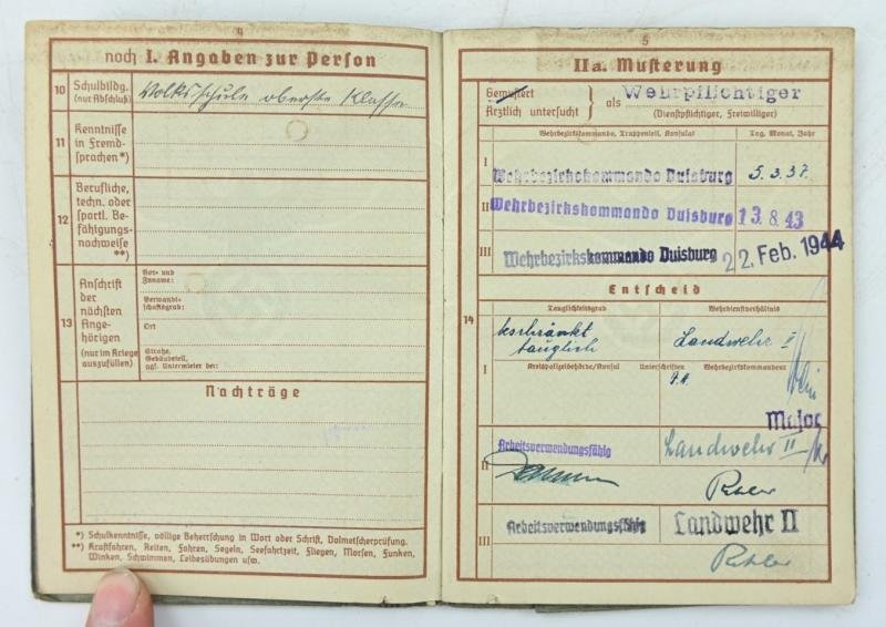 German WH Wehrpass KIA Pioneer Gerhard Winner — image 5