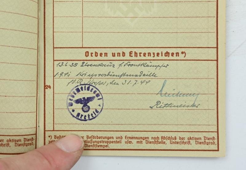 German WH Wehrpass WW1 Veteran — image 10