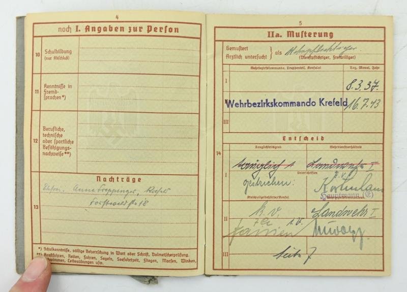 German WH Wehrpass WW1 Veteran — image 7