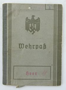 German WH Wehrpass WW1 Veteran