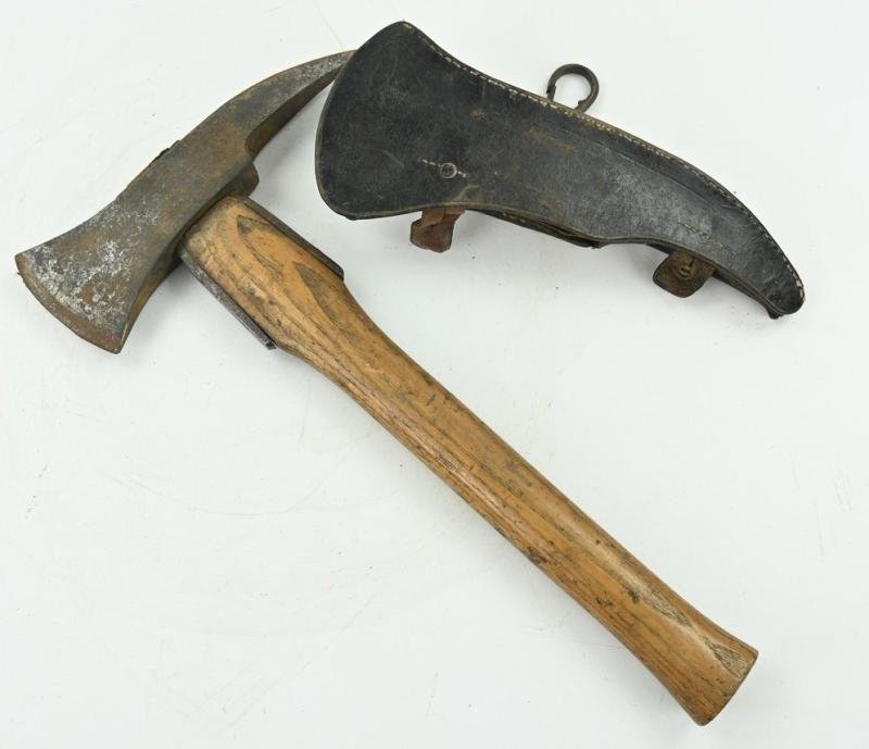 German Third Reich Era Firefighters Axe with Cover — image 9
