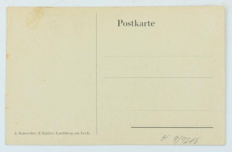 German Third Reich Postcard 'Landsberg Prison' — image 2