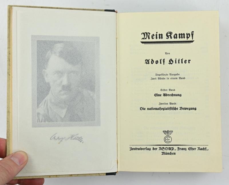 German Adolf Hitler Mein Kampf Book with Marked Cover — image 6