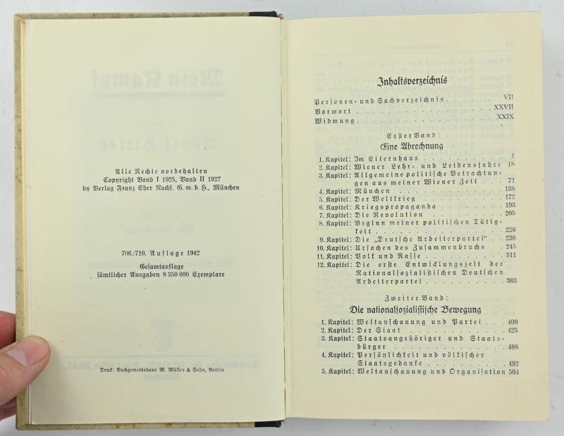 German Adolf Hitler Mein Kampf Book with Marked Cover — image 7