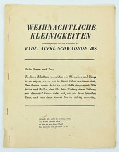 German WH Christmas Booklet 'Radf. Aufkl.-Schwadron 208'