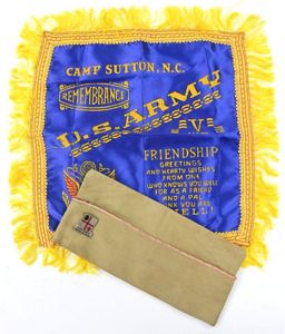 US WW2 Garrison Cap with Sweatheart Pillow Cover 835th Engineer …