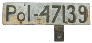 German Police Vehicle License Plate