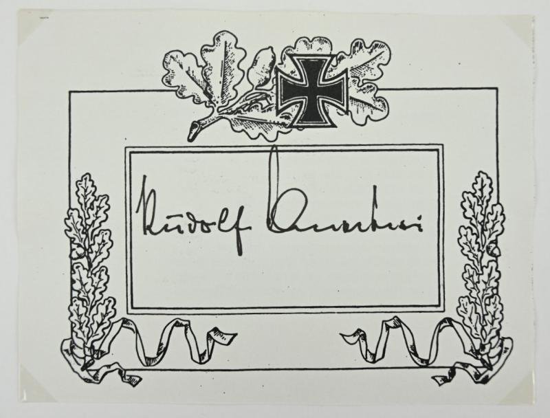 Signature of Wehrmacht Heer KC Recipient 'Rudolf Sauerbrei' — image 2