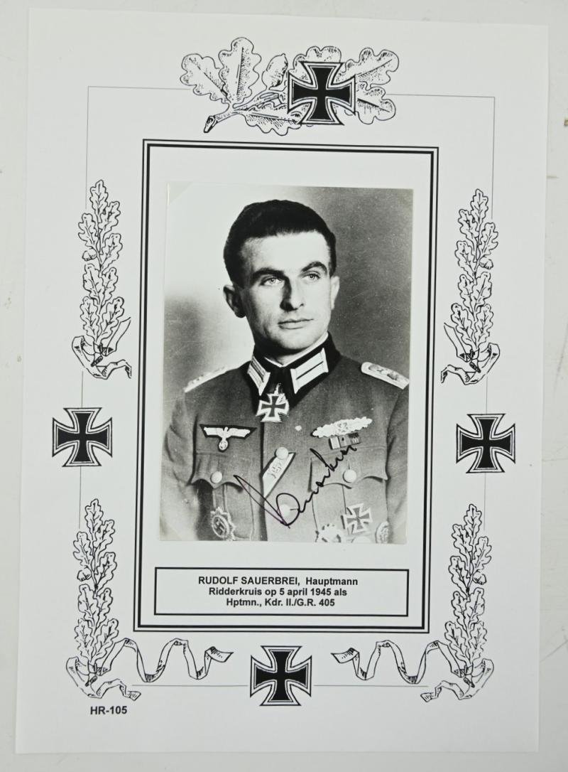 Signature of Wehrmacht Heer KC Recipient 'Rudolf Sauerbrei' — image 4