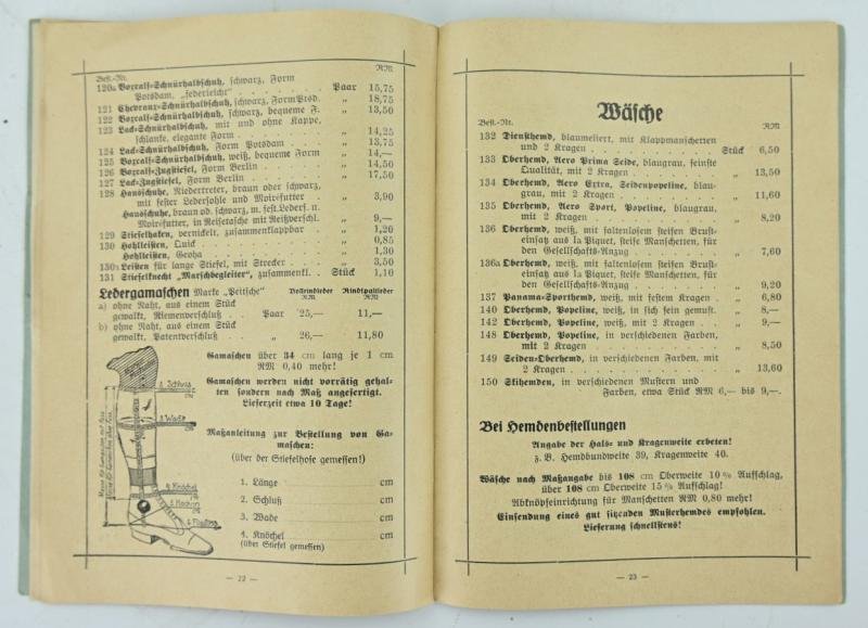 German Luftwaffe Clothing Price List Nr. 11 Booklet — image 6