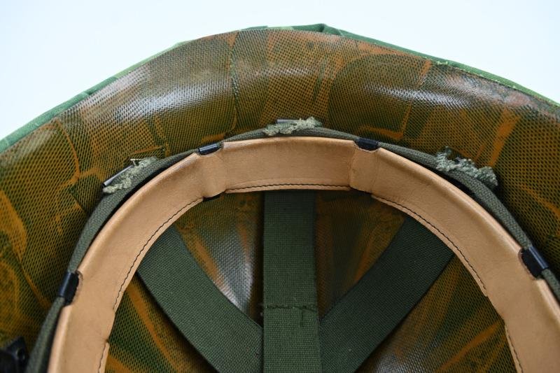 US Vietnam War Infantry helmet with camouflage cover and liner — image 10