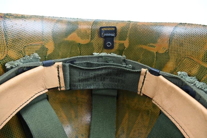 US Vietnam War Infantry helmet with camouflage cover and liner — image 9