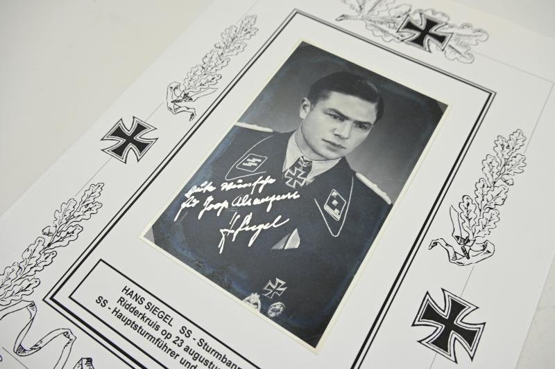 Signature of Waffen-SS KC Recipient 'Hans Siegel' — image 6