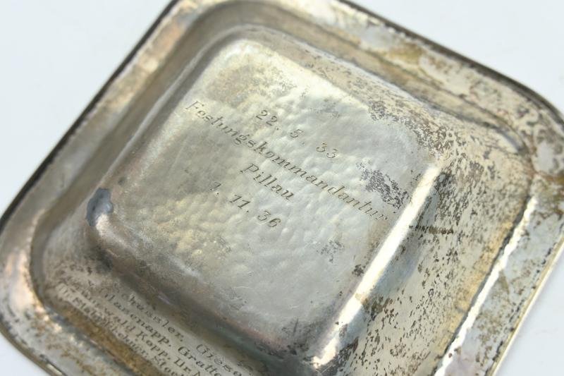 German KM/LW Silver Plate 'Festungskommandatur Pillau' — image 5
