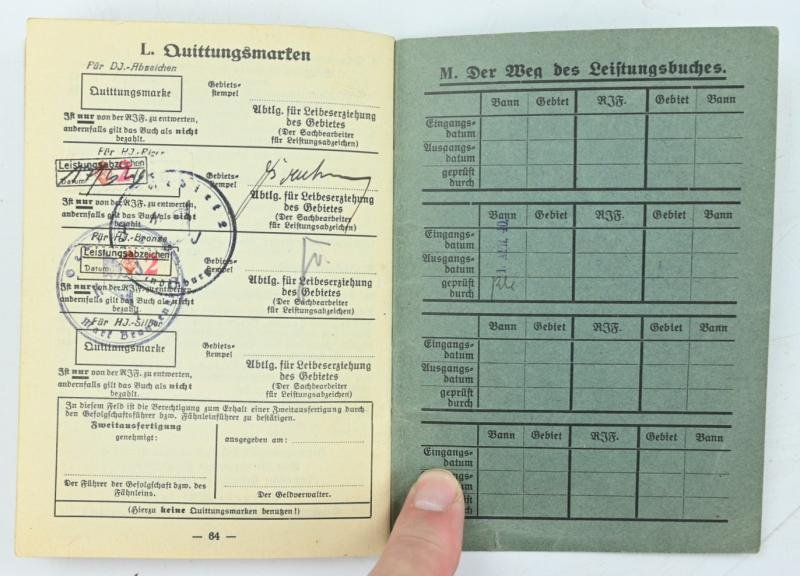 German Hitler Youth Leistungsbuch with insignia — image 10