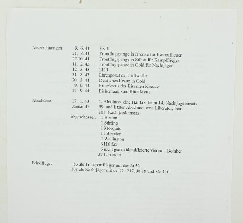 Signature of Luftwaffe KC-OLC&S Recipient 'Paul Zorner' — image 5