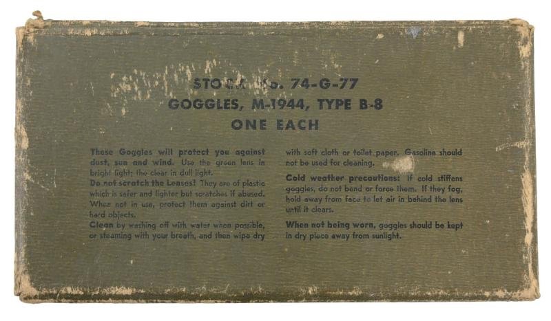 US WW2 M-1944 Flying Goggles in Case — image 2
