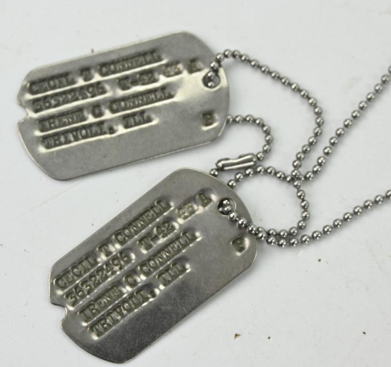 USAAF WW2 Dog-tag Set 'Cecil T. Connell' — image 2