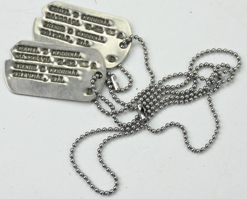 USAAF WW2 Dog-tag Set 'Cecil T. Connell' — image 4