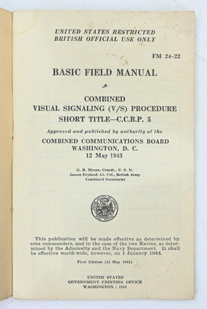 US WW2 Basic Field Manual (British use only!) — image 2