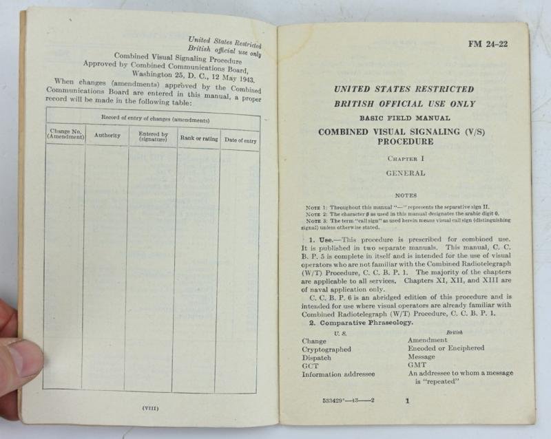 US WW2 Basic Field Manual (British use only!) — image 4