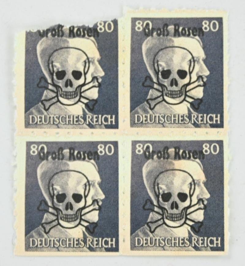 German Adolf Hitler Stamps with Postwar Overprint 'Gross-Rosen' — image 2