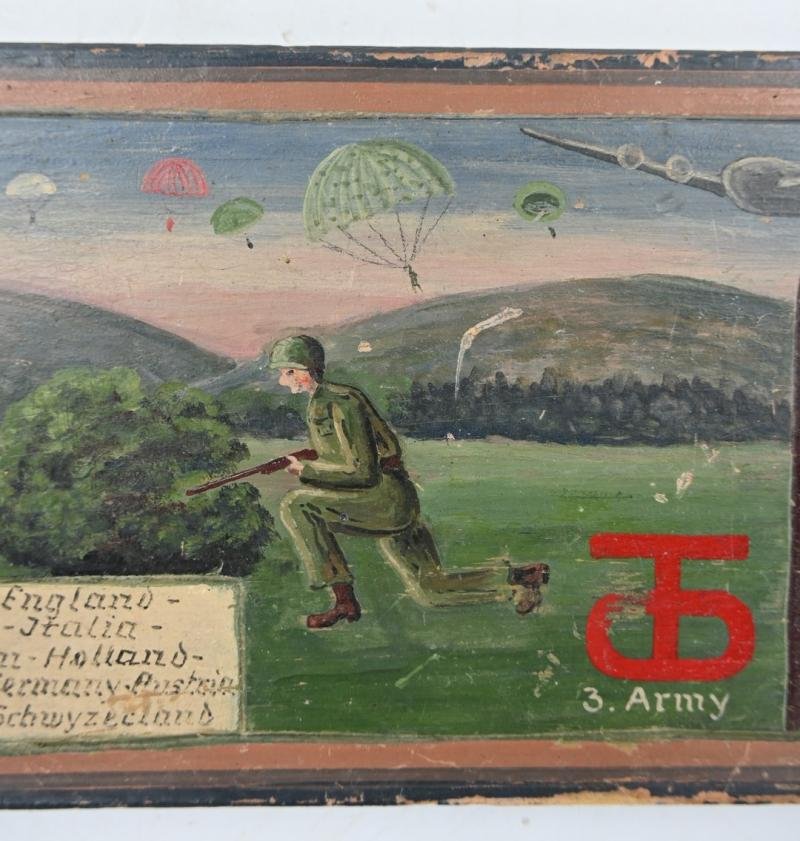 US WW2 82nd Airborne Division 504th Parachute Infantry Regiment Wooden Painted Sign — image 3