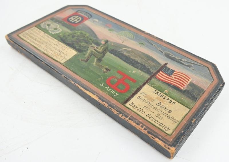 US WW2 82nd Airborne Division 504th Parachute Infantry Regiment Wooden Painted Sign — image 8