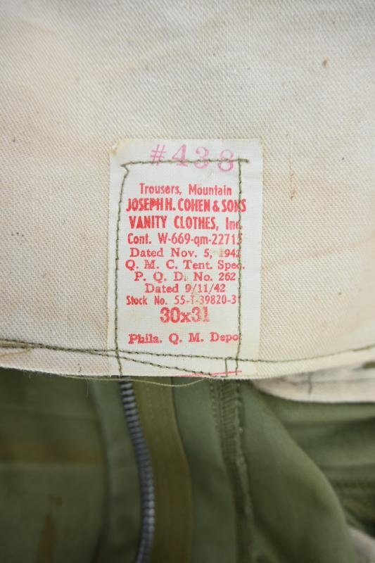 US WW2 10th Mountain Division Troops Trousers — image 16