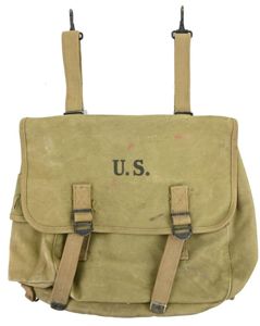 US WW2 M-1936 Rubberized Musset Bag 'George D. Marwick'