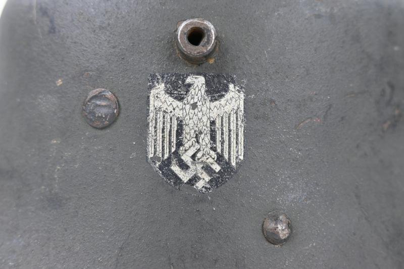 Austrian WH M17 Re-issued SD Helmet — image 3