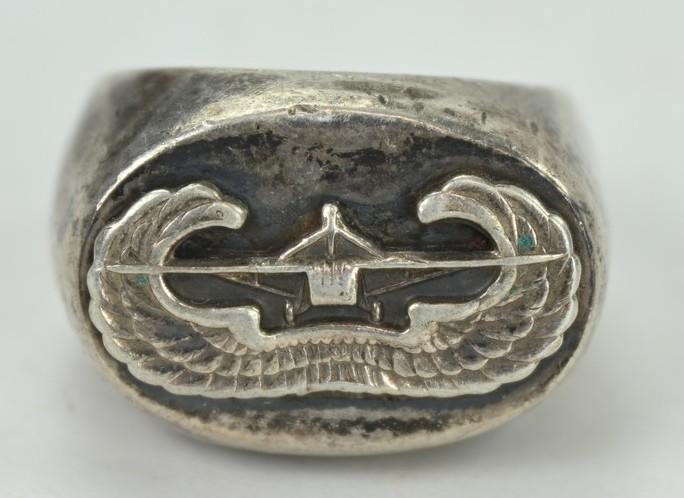 US WW2 Silver Glider Ring — image 2