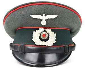 German WH NCO Artillery Visor Cap 'Clemens Wagner'