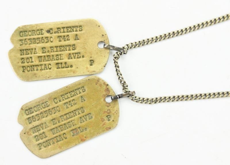 US WW2 28th Infantry Division 'Keystone' Dog-tag Set — image 3