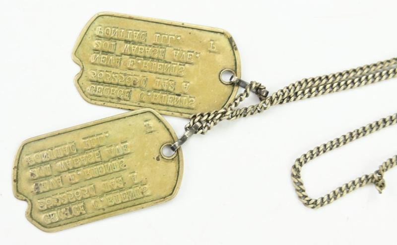 US WW2 28th Infantry Division 'Keystone' Dog-tag Set — image 6