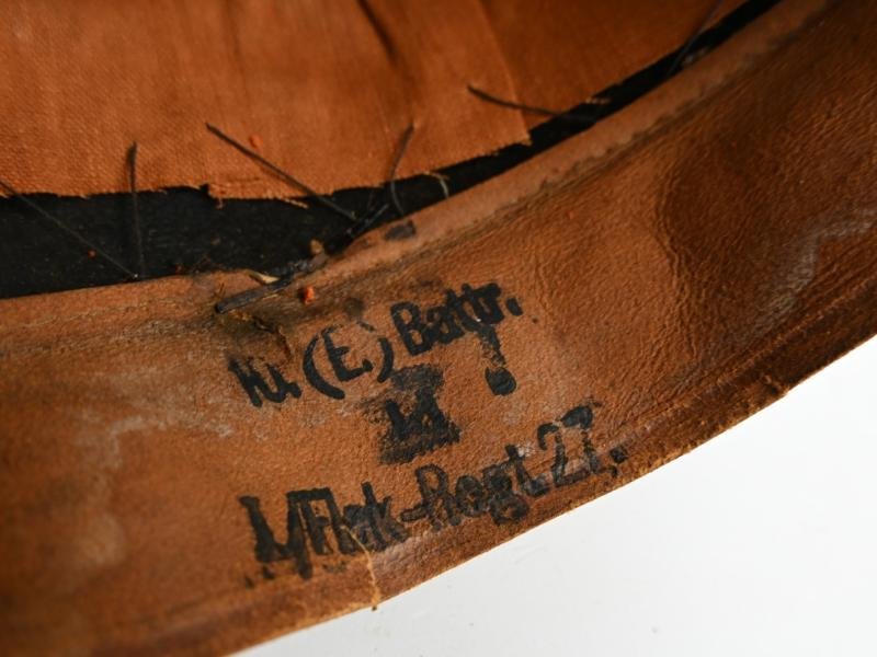German LW NCO Flak/ Artillery Visor Cap '10. Battr./ 1. Flak-Rgt.27' — image 10