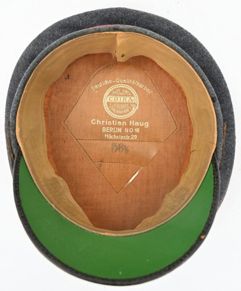 German LW NCO Flak/ Artillery Visor Cap '10. Battr./ 1. Flak-Rgt.27' — image 8