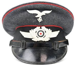 German LW NCO Flak/ Artillery Visor Cap '10. Battr./ 1. …