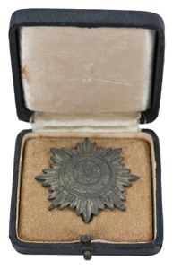 German Cased Ostvölker 1th class Cross with swords in Gold