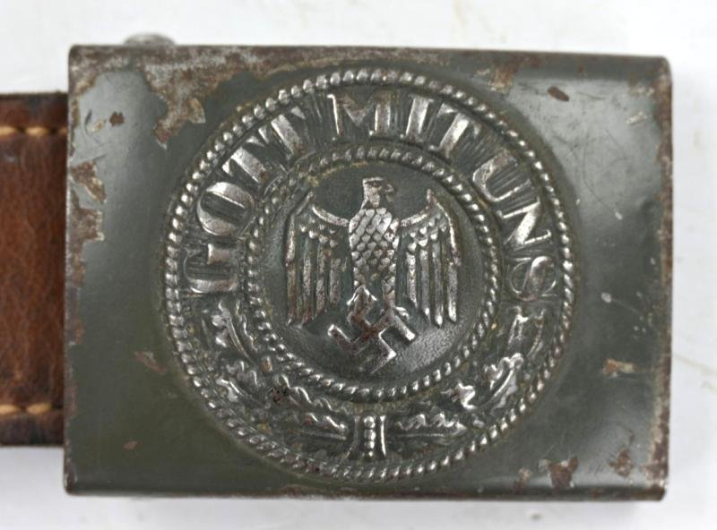 German WH Beltbuckle with Tab 'B&N 42' — image 2