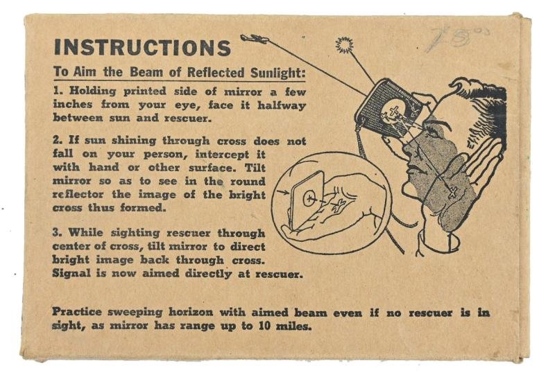 USAAF WW2 Emergency Signaling Mirror in Package — image 2