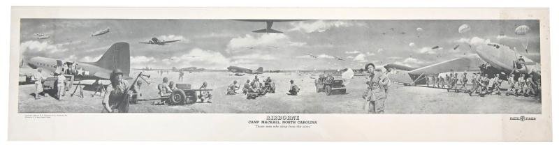 US WW2 Airborne Paratrooper Yard Long Training Poster in original postcover — image 3