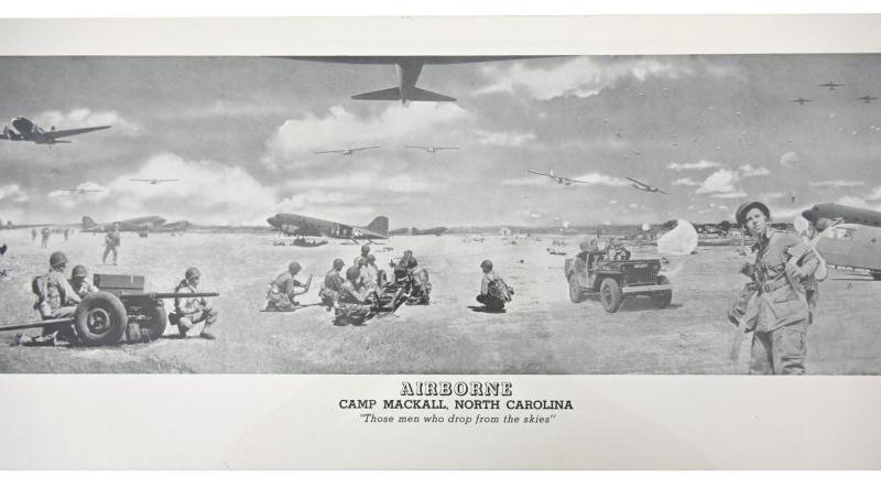 US WW2 Airborne Paratrooper Yard Long Training Poster in original postcover — image 5