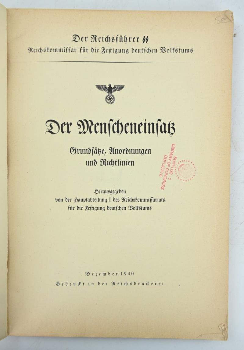 German Reichsführer-SS Intern Book 'Human Imprisonment' — image 4