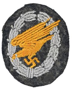 German LW Padded Paratrooper Badge