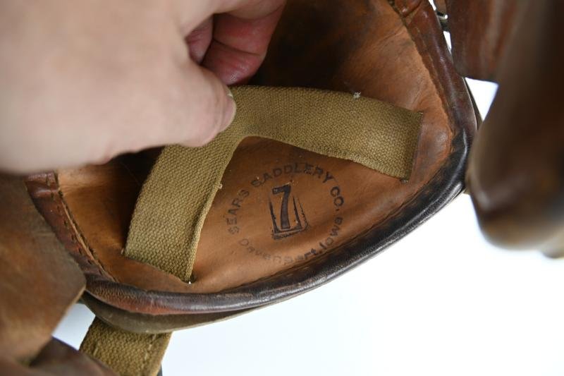 US WW2 Named Tanker Helmet Headset — image 11